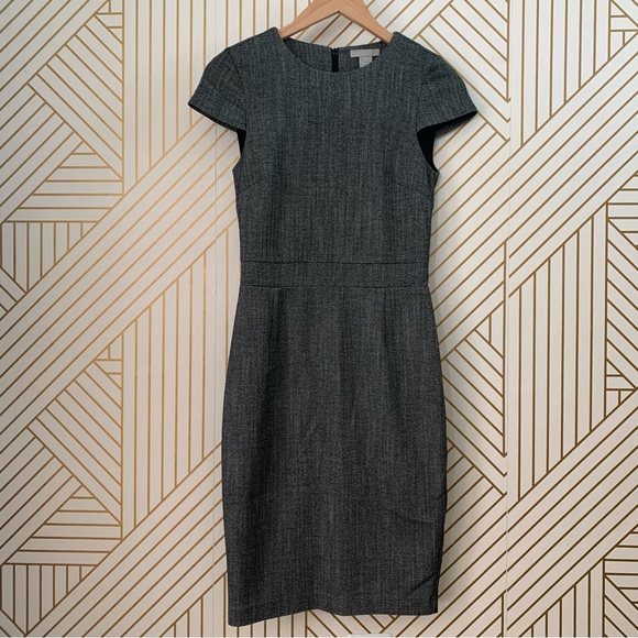 H&M cap neck scoop neck Tweed pencil skirt Sheath Dress size 2 - Picture 8 of 8